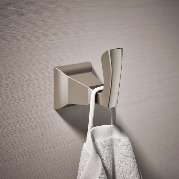 Kallan Single Robe Hook in Vibrant Brushed Nickel