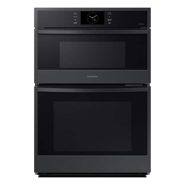 Samsung 30" Microwave Combination Wall Oven with Steam Cook in Matte Black Steel
