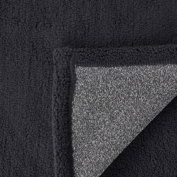 Black Soft Plush Luxury Long Haired Faux Fur Throw Blanket
