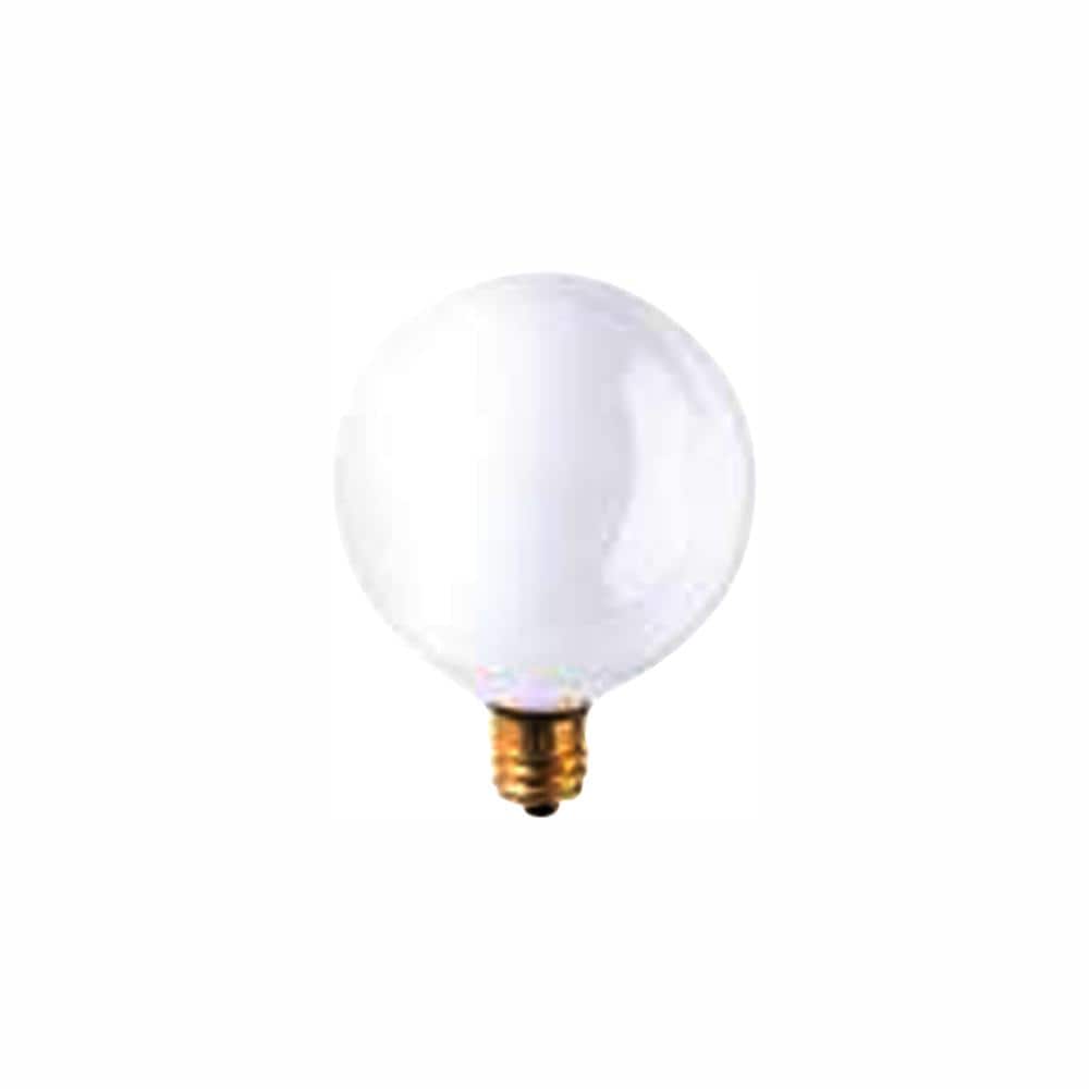 15-Watt Warm White Light G16.5 (E12) Candelabra Screw Base Dimmable White I