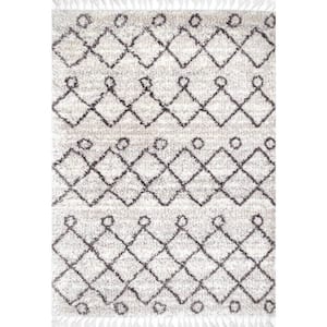 Transitional Kristi Shag Ivory Doormat 2 ft. x 3 ft.  Area Rug