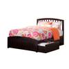 AFI Richmond Espresso Full Solid Wood Storage Platform Bed with Matching Foot Board with 2 Bed Drawers AR8836111