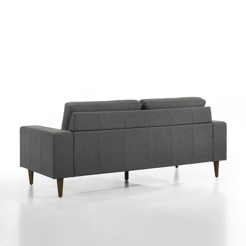 Vale 2-Piece Gray Polyester Fabric Sofa and Chair Set