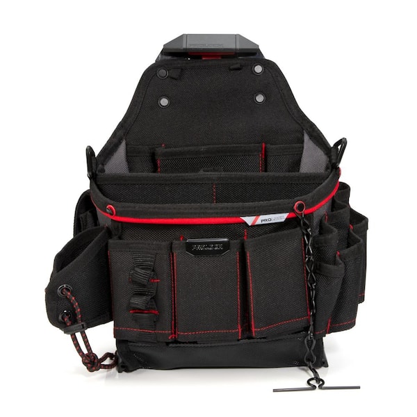 PROLOCK 8-Pocket Maintenance and Electrician's Tool Pouch with Tape Chain Tether