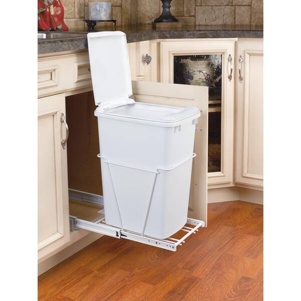 One Gray Lid For 35 Quart Heavy Duty Kitchen Cabinet Trash Can Garbage Plastic 