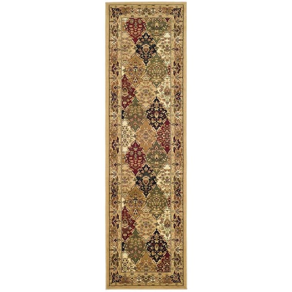SAFAVIEH Lyndhurst Multi/Black 2 ft. x 12 ft. Border Runner Rug