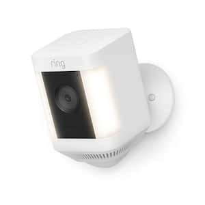 Spotlight Cam Plus, Battery - Smart Security Video Camera with LED Lights, 2-Way Talk, Color Night Vision, White