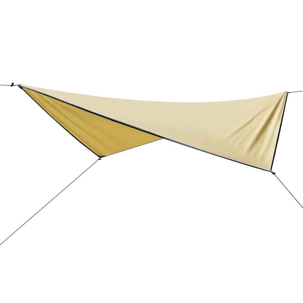 ITOPFOX 11.8 ft. x 9.5 ft. Waterproof Camping Tarps, Portable Tent Tarp  with UV Protection, 210T Polyester for Camping, Beige H2SA11-3OT194 - The  Home 