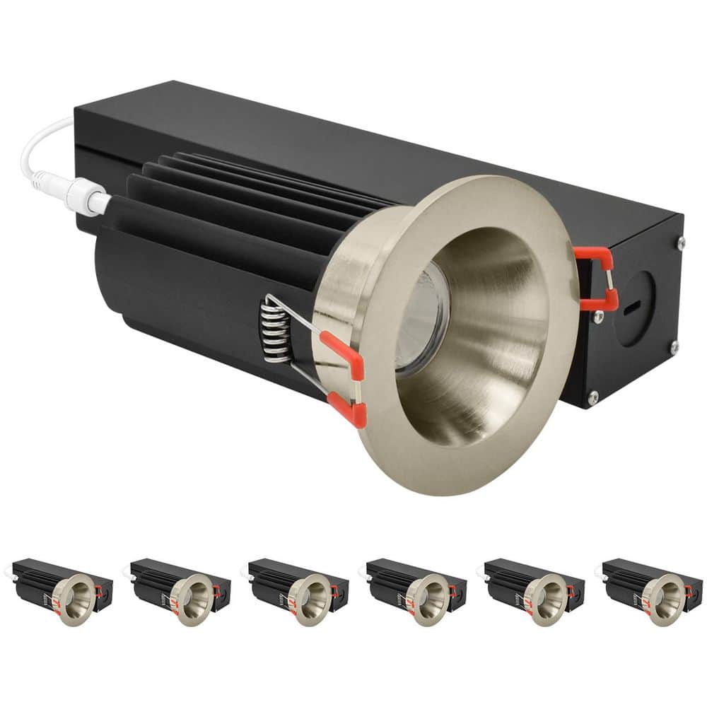 2 In. Integrated LED Regressed Light with Round Brushed Nickel Trim 5CCT Dimmable 14/20W 38° 1200/1700LM 277V 6 Pack price history on PriceWatchPro