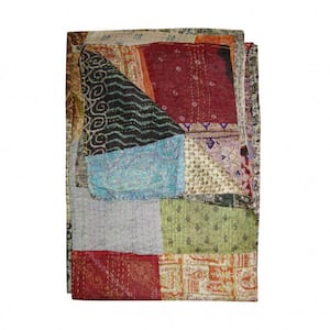 Josephine Multi-Color Modern Silk Throw Blanket