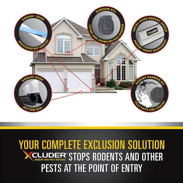 Xcluder 48 in. Versa-Line Rodent Proof Door Sweep, Mill Aluminum Finish -  Seals out Rodents and Pests, Easy to Install XCL-13101048-AL - The Home  Depot