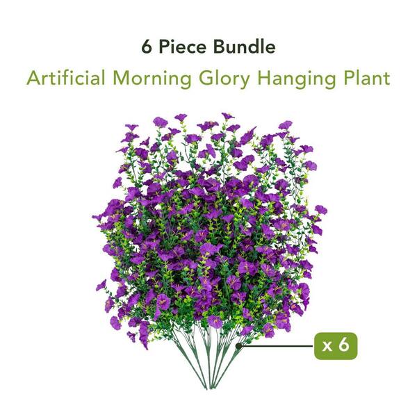 Nearly Natural 30 in. UV Resistant Artificial Morning Glory