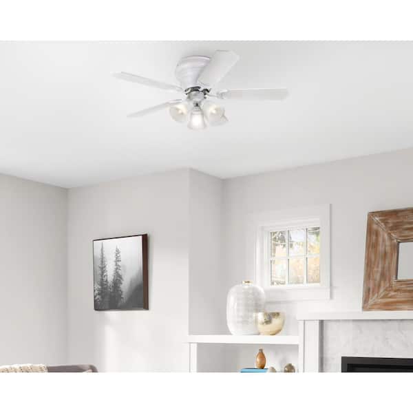 Contempra Trio 42 in. LED White Ceiling Fan with Light Kit