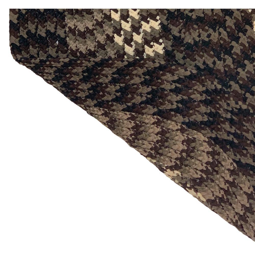 Alpine Chocolate Stripe 4' x 6' Oval Braided Rug