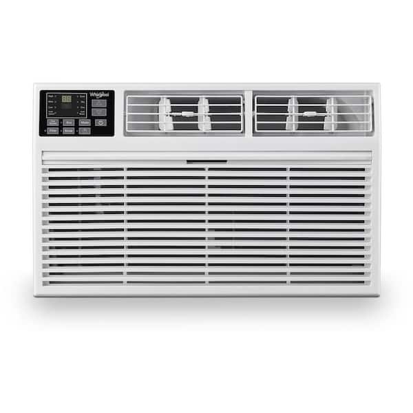 Whirlpool 10,000 BTU 115-Volt Through-the-Wall Air Conditioner Cools 450 Sq. Ft. with Dehumidifier and remote in White