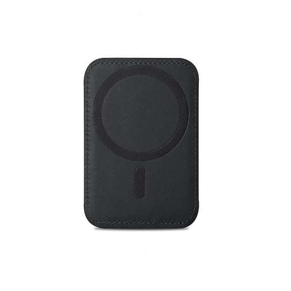 OBJLGEV Magnetic Wallet Card Holder for iPhone 16/15/14/13/12 Series with 7 Card Slots RFID Blocking Vegan Leather Black