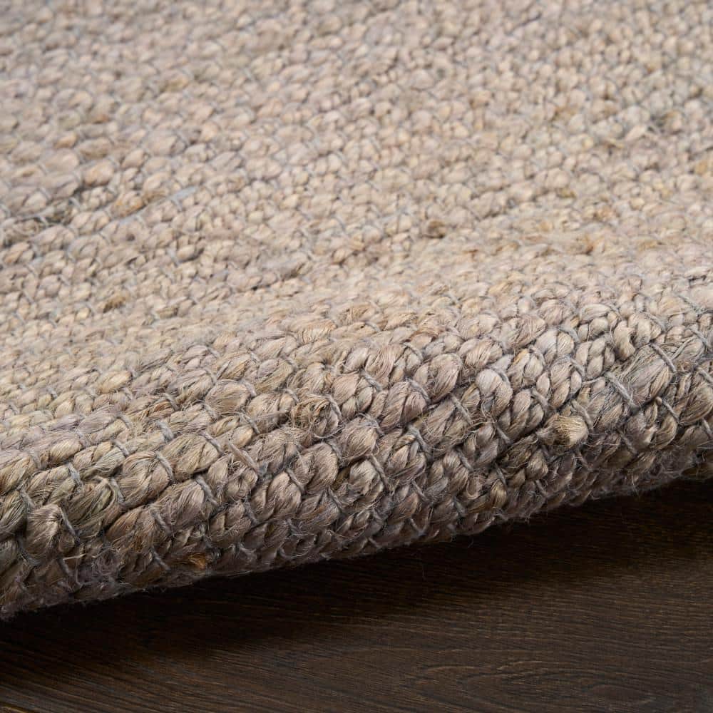 Handmade Gray and Natural Jute 5' x 7' Reversible Rug