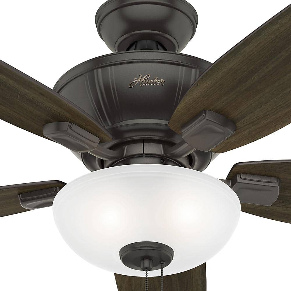 52" Noble Bronze Ceiling Fan with LED Light and Reversible Blades