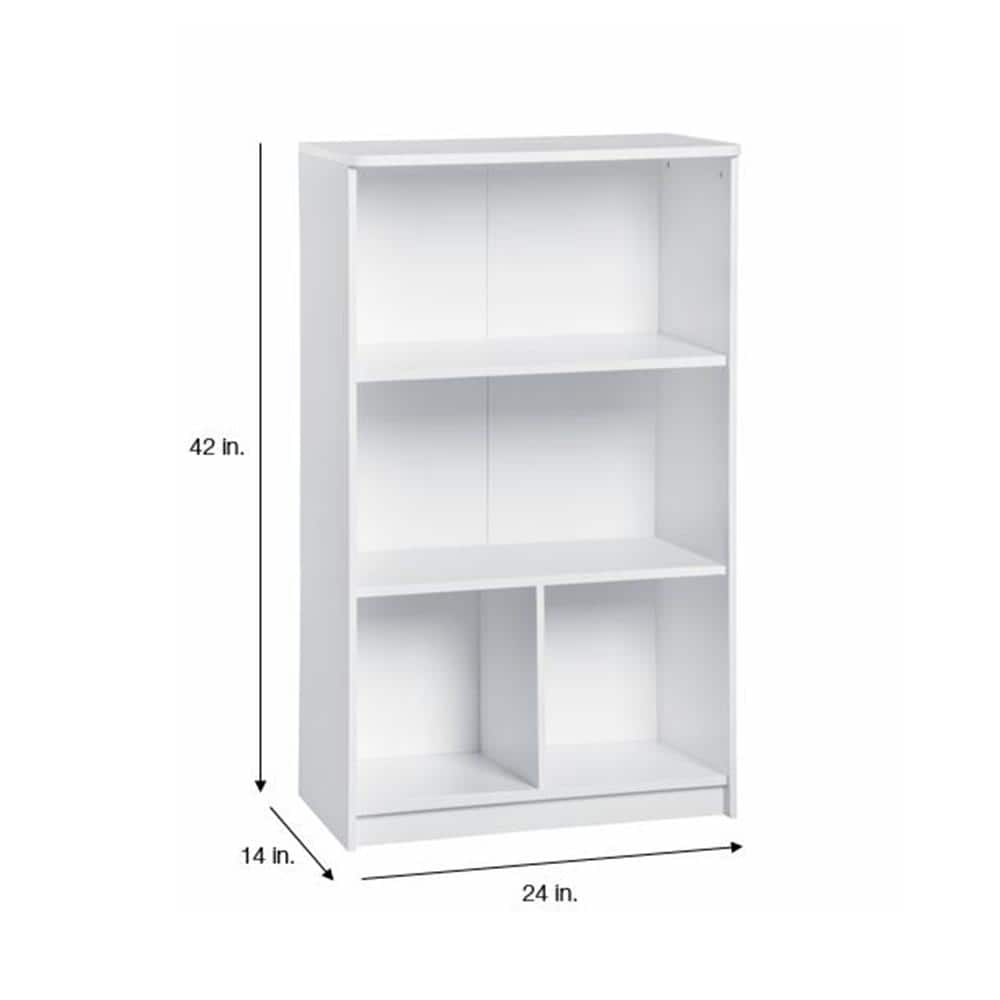 White 3-Tier Kids' Storage Shelf with Cubes