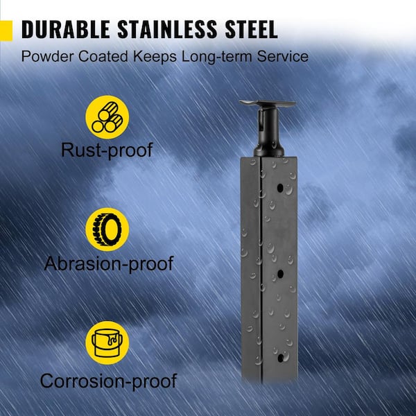 SKYSHALO Cable Railing Post Level Deck Stair Post 42 x 0.98 x 1.97 in. Cable Handrail Post Stainless Steel Brushed Finishing Deck