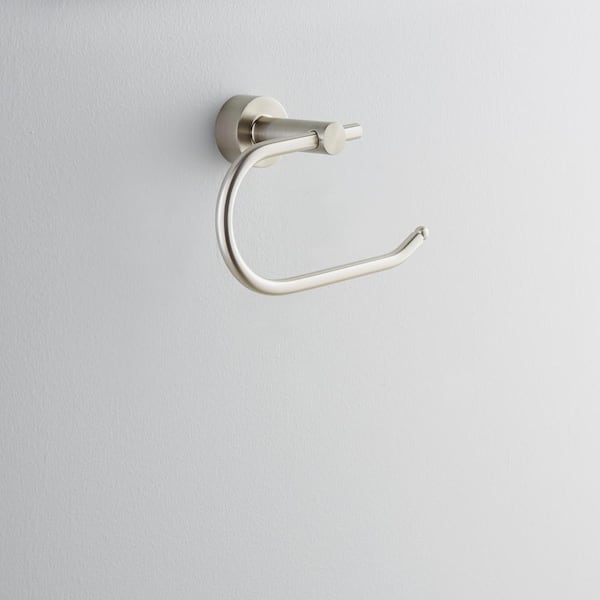 Innburg Single Post Toilet Paper Holder in Brushed Nickel