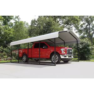12 ft. W x 20 ft. D x 7 ft. H Eggshell Galvanize Steel Carport, Car Canopy and Shelter