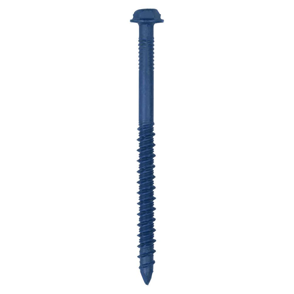 Blue Hex Washer Head Concrete Anchors 1/4 in. x 3-1/4 in. 150CT
