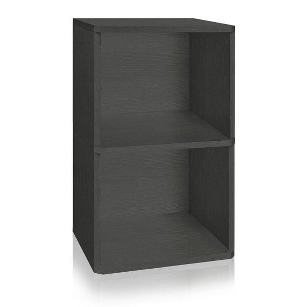 Way Basics Marley Charcoal Black Eco zBoard 2-Shef Vinyl Record Storage