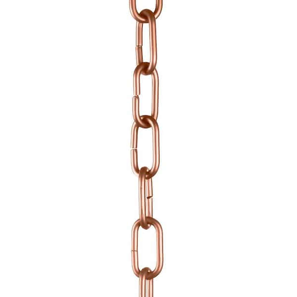 Monarch Rain Chains Monarch 8.5 ft. Aluminum Traditional Link Rain Chain (Brushed Copper)