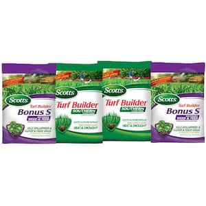 Turf Builder Fertilizer Bundle for Small Yards (Southern) with 2 Bonus S Southern Weed & Feed2 & 2 Southern Lawn Food
