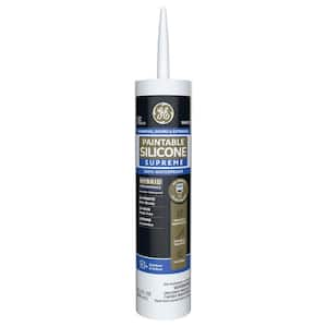 9.5 oz. Paintable Supreme Silicone Caulk Window and Door Sealant White