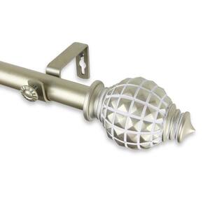 Opal 160 in. - 240 in. Adjustable 1 in. Dia Single Curtain Rod in Light Gold