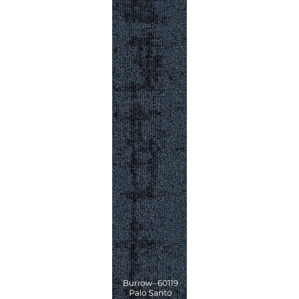 TrafficMaster Burrow - Blue Commercial/Residential 9.84 x 39.37 in. Peel and Stick Carpet Tile Plank (21.53 sq. ft.)