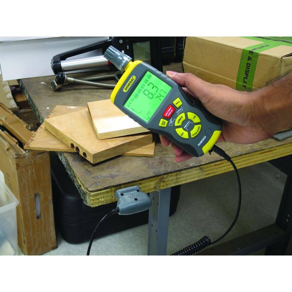 Digital LCD Thermo-Hygrometer with Pin/Pinless Moisture Meter