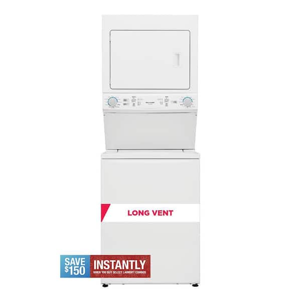 3.9 cu. ft. Washer and 5.5 cu. ft. Dryer Electric Long Vent Stacked Laundry Center in White