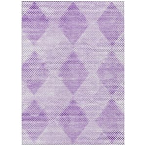 Chantille ACN539 Lavender 3 ft. x 5 ft. Machine Washable Indoor/Outdoor Geometric Area Rug