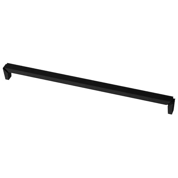 Liberty Modern Notched 12 in. (305mm) Center-to-Center Matte Black Drawer Pull