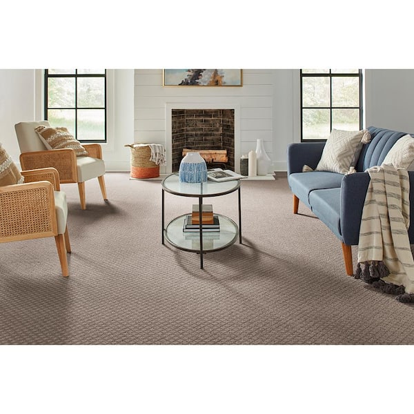 Bradlow   - Pebblestone - Gray 25 oz. Polyester Pattern Installed Carpet