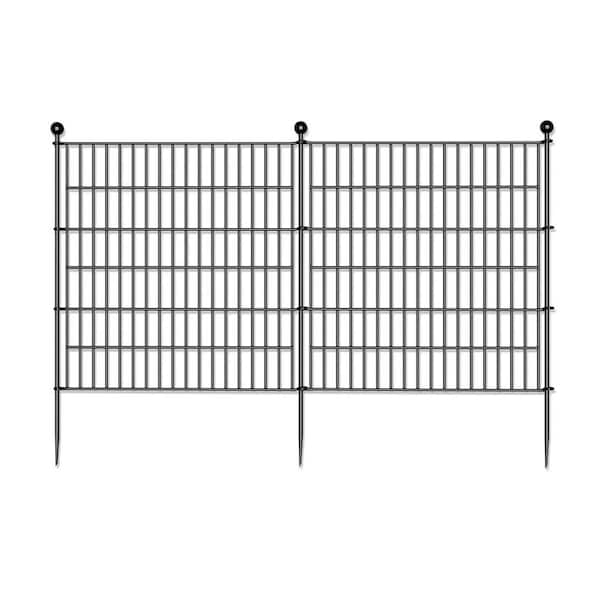 32 in. Metal Garden Fence 10 Panels No Dig Animal Barrier Rustproof Wire Fencing