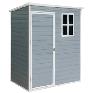 5.05 ft. W x 3.02 ft. D Outdoor Plastic Storage Shed with Single door (15.25 sq. ft.)