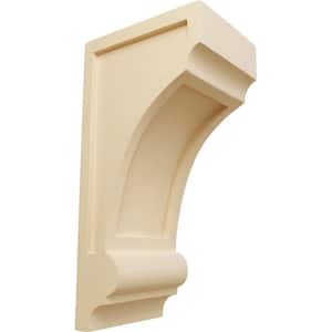 6 in. x 4-3/4 in. x 12 in. Unfinished Wood Maple Diane Recessed Wood Corbel