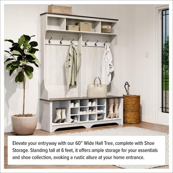 Shoe Cubby Bench Prepac 60