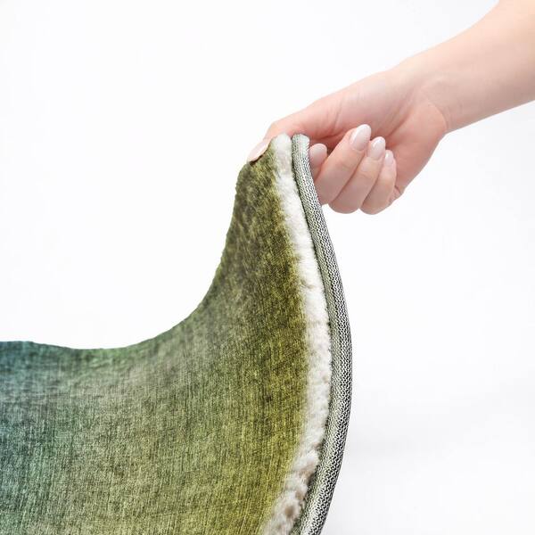 Dream Shag Premium Machine Washable Abstract ADS587 Olive 2 ft. x 3 ft. Accent Rug