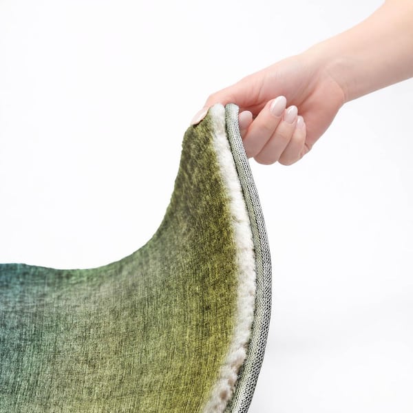 Dream Shag Premium Machine Washable Abstract ADS587 Olive 2 ft. x 7 ft. Runner Rug