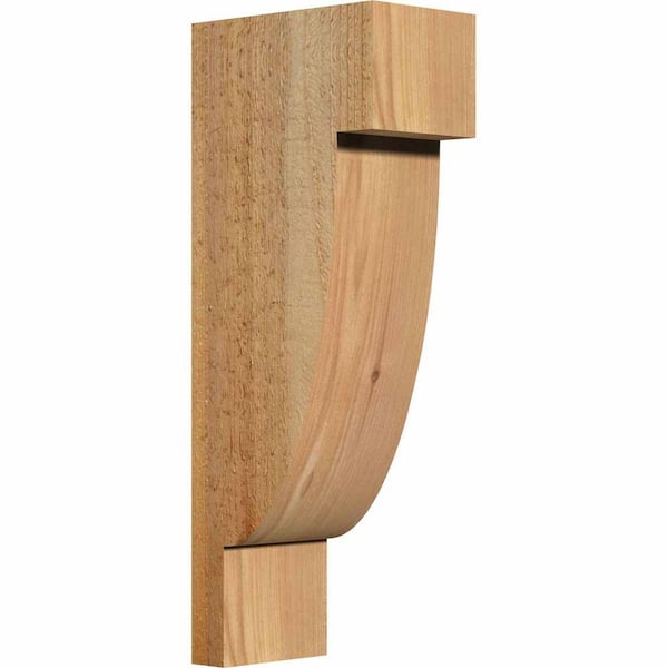 Ekena Millwork 6 in. x 10 in. x 26 in. Western Red Cedar Alpine Rough Sawn Corbel