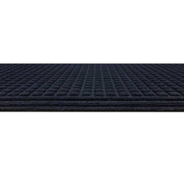 Mohawk Home Striped Utility Mat Indigo Indoor/Outdoor 36 in. x 48 in. Utility Door Mat, Blue