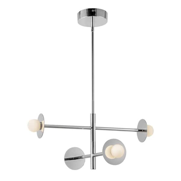 KUZCO Elixir 22-in 1 Light 13-Watt Chrome Integrated LED Chandelier