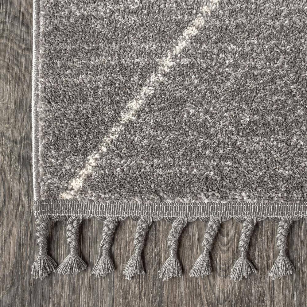 Modern Vintage Moroccan Beni Souk 3x5 Rug in Gray and Cream