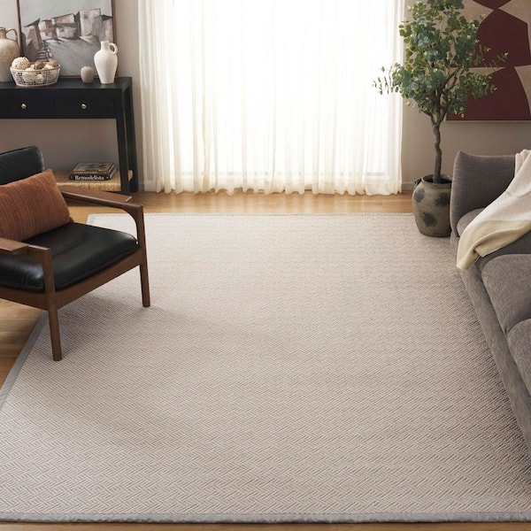 Napa Faux Sisal 8 ft. x 10 ft. Natural/Beige Diamond Geometric Area Rug