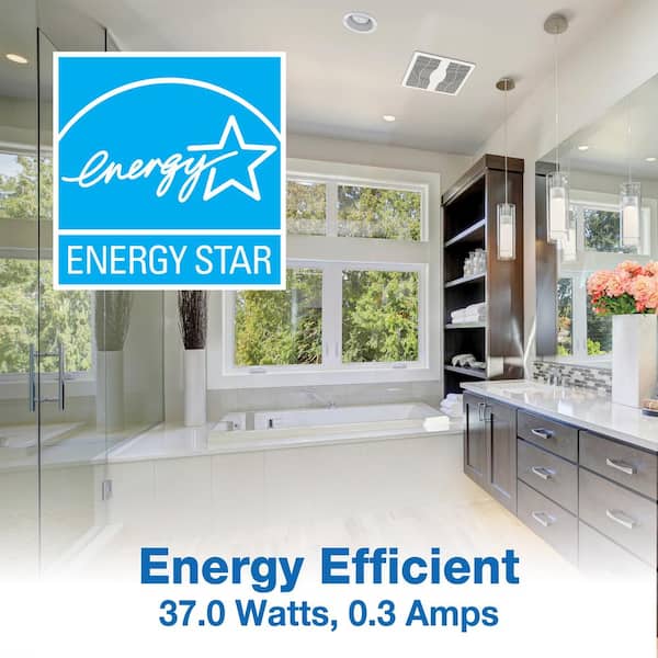 ENERGY STAR Certified Ultra Quiet Variable Dual Speed Humidity Sensing Ceiling Bathroom Exhaust Fan ENERGY STAR Certified Ultra Quiet Variable Dual Speed Humidity Sensing Ceiling Bathroom Exhaust Fan